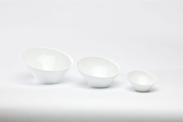 Slanted Bowls | White