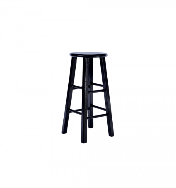 Black Wood Barstool