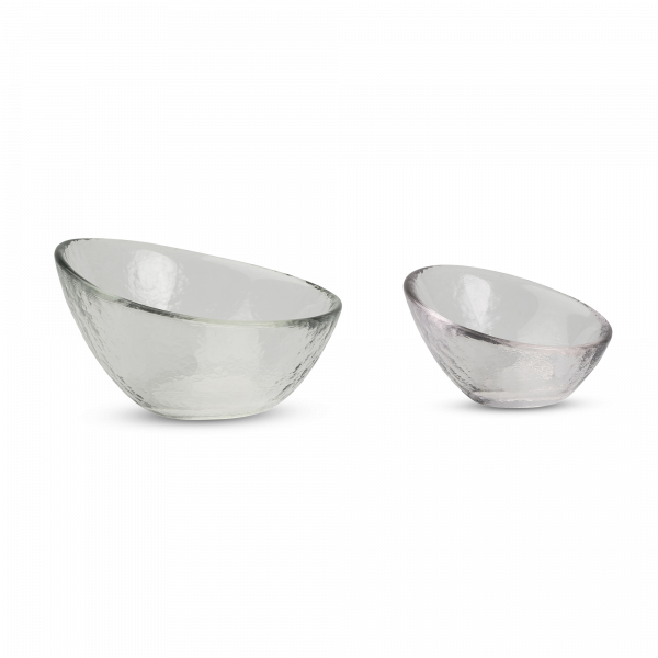Slanted Bowls, Clear