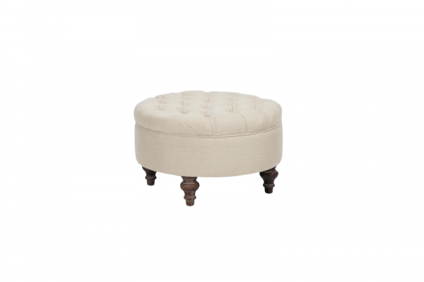 Carlton Sand Round Ottoman