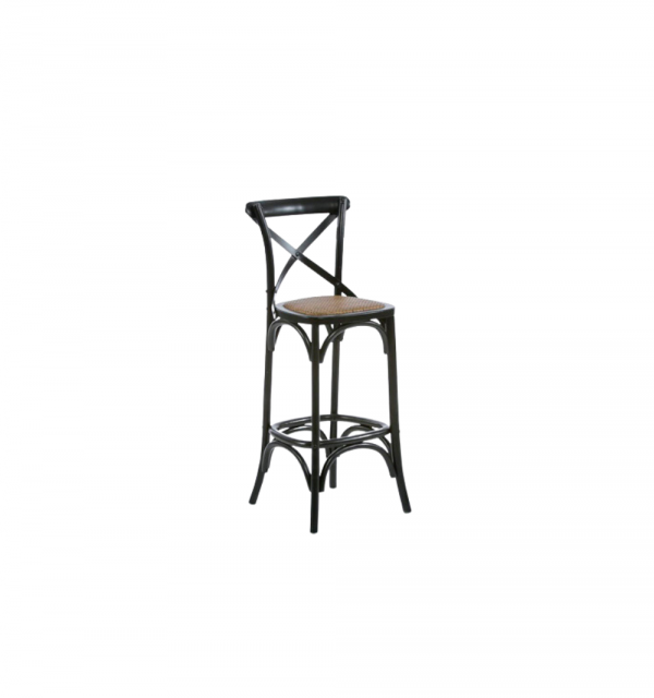 Crossback Barstool, Black