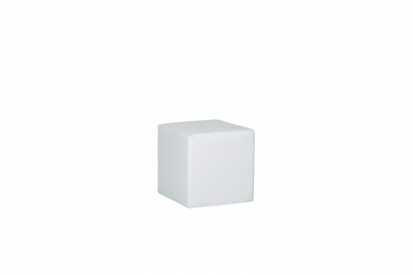 Cube Ottoman, White