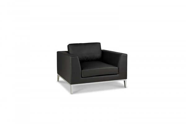 Italia Lounge Chair, Black