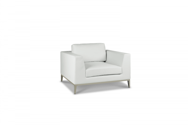 Italia Lounge Chair, White