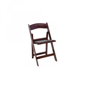 Resin Folding Chair, Mahogany