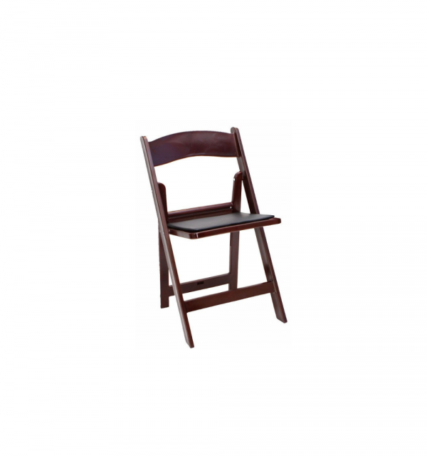 Resin Folding Chair, Mahogany