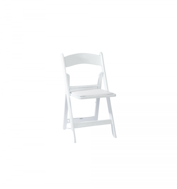 Resin Folding Chair, White