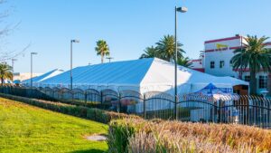 Show holiday tent exterior