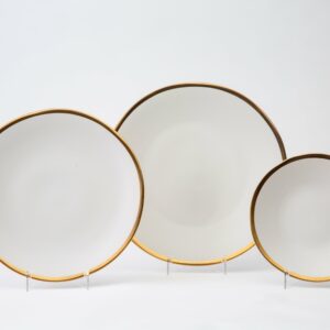 Parma Stoneware, Linen with Gold Band