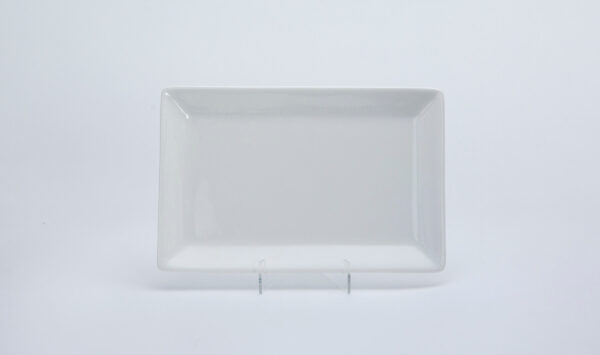 White Rim Rectangle Platter