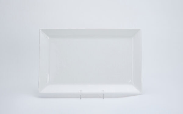 White Rim Rectangle Platter