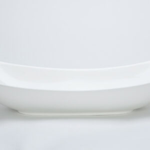 White Rolled Coupe Platter