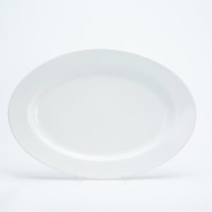 White Rim Oval Platter