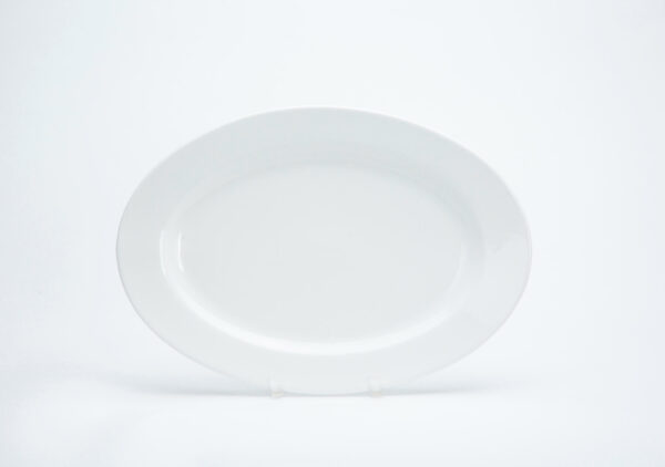 White Rim Oval Platter