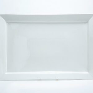White Rim Rectangle Platter