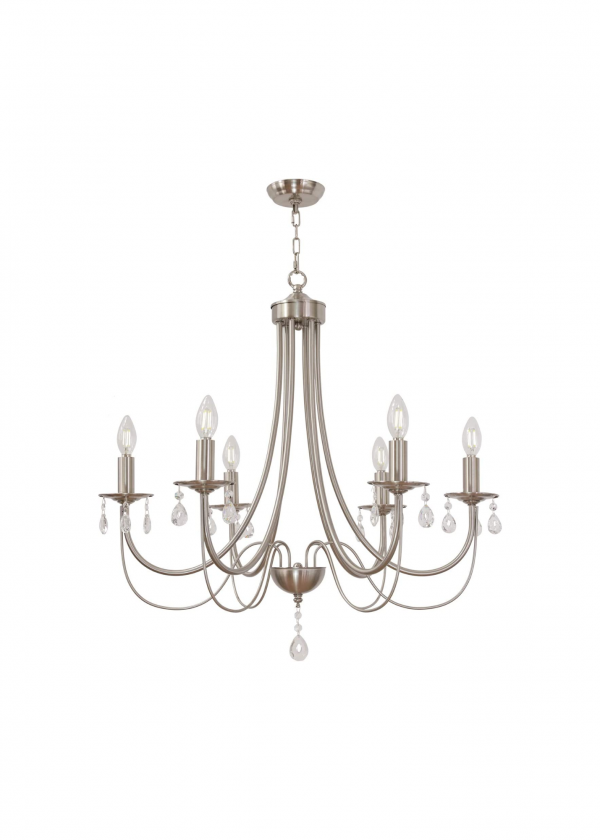 Nickel w/Crystal Accents, Small