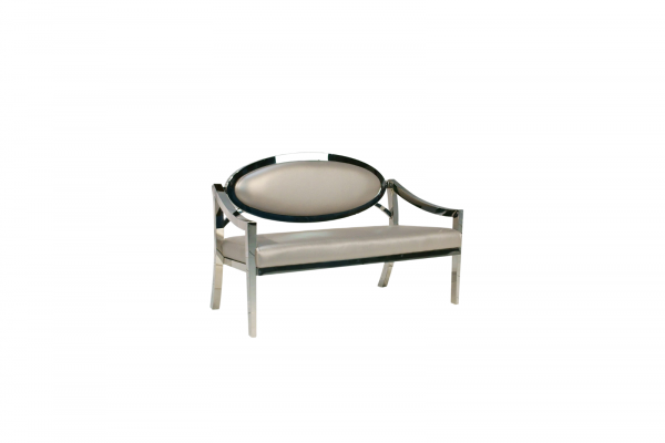 Edge Loveseat, Silver