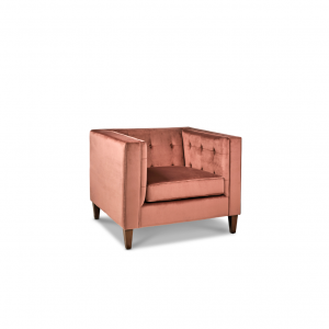 Charlotte Lounge Chair, Rose