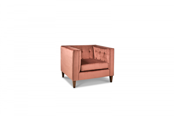 Charlotte Lounge Chair, Rose