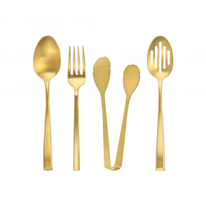 Brushed Gold Serving Utensils