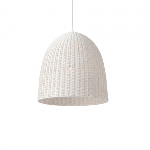White Wicker Pendant