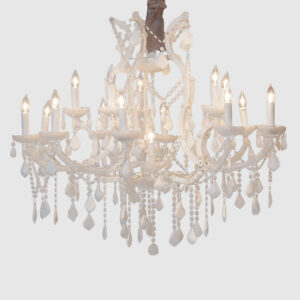 Crystal White Chandelier, Small