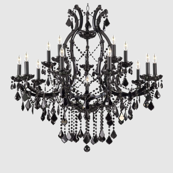 Crystal Black Chandelier, Small
