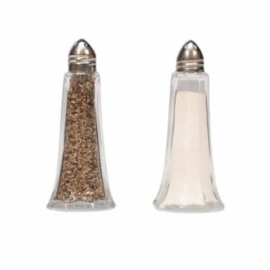 Glass Tower Salt and Pepper Shakers