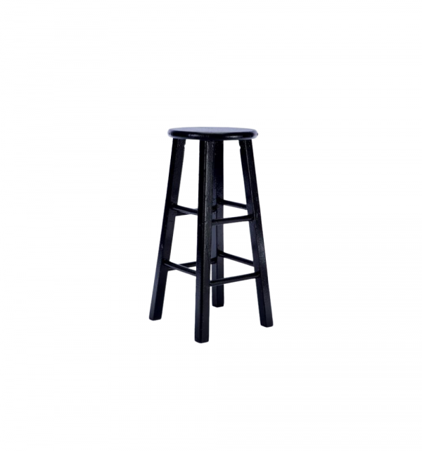 Wood Barstool, Black