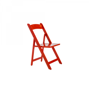 Children's Wood Folding Chair, Red