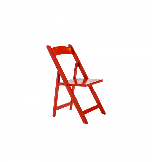 Children's Wood Folding Chair, Red