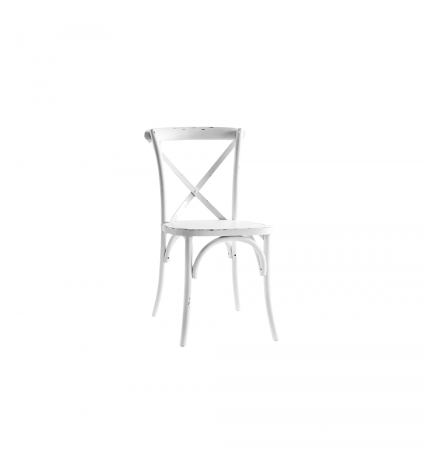 Crossback Chair, Distressed White