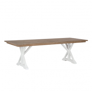 Farm Dining Table, Natural Oak w/White Legs