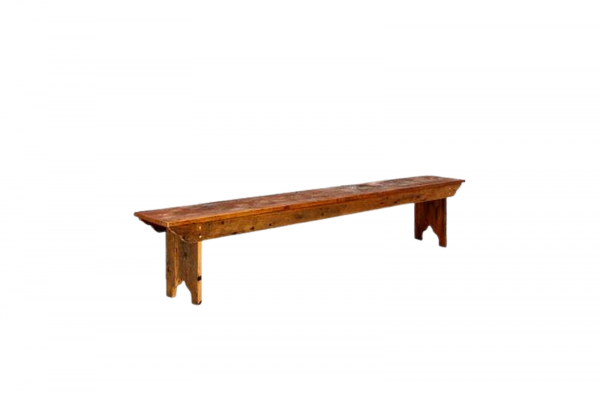 Rustic Walnut Wood Bench