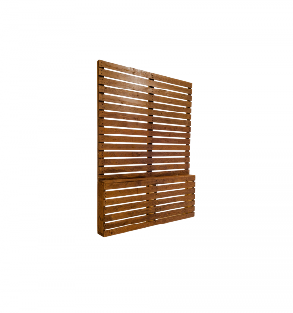 Rustic Wood Slatted Screen