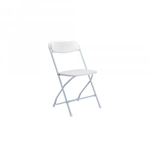 Folding Samsonite Chair, White