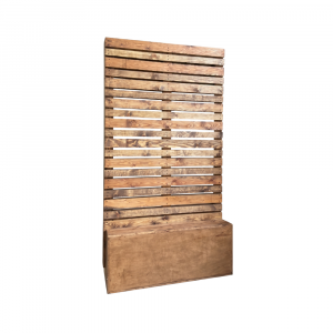 Rustic Wood Slatted Screen