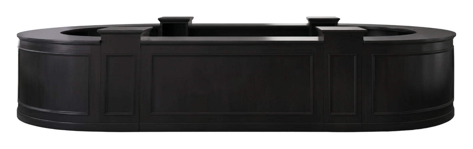 Madonna oval bar with a paneled onyx finish